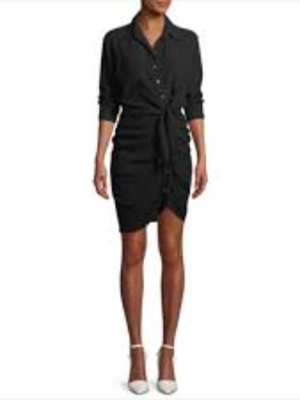 VERONICA BEARD Sierra Tie Front Black Dress Sz 10